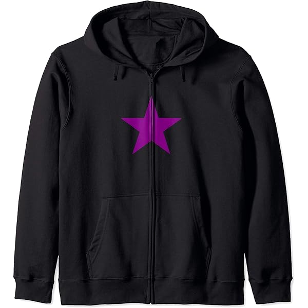 Amazon.com: Purple Star on Multiple Colors Zip Hoodie : Clothing